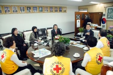 동작구 적십자봉사회 임원 방문