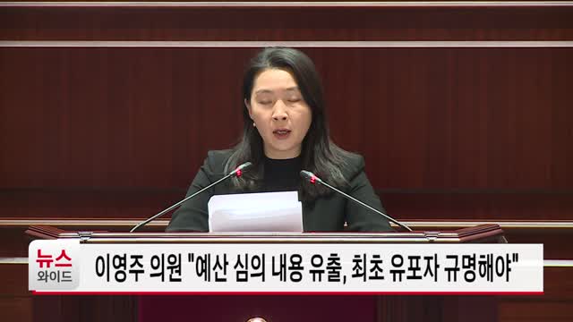 이영주 의원 "예산 심의 내용 유출, 최초 유포자 규명해야"